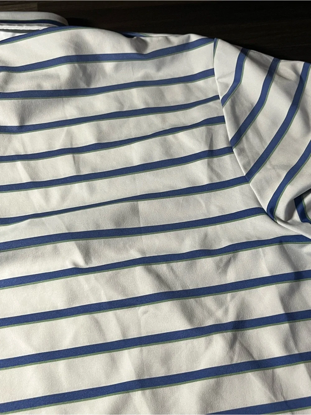 Ralph Lauren RLX Men’s Golf Polo White And Blue Stripes Size XL